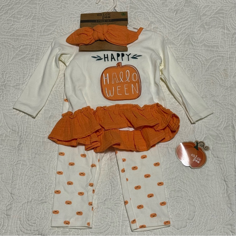 Chick Pea Halloween Three Piece Outfit NWT 12 Months